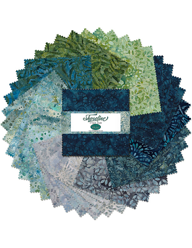 Wilmington Batiks - Pre Cuts - Shoreline 5 Karat Jewels