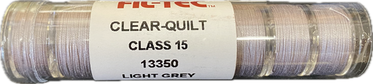 Clear-Quilt Class 15 Light Grey Prewound Bobbins, Fil-Tec