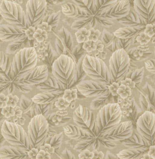 Chateau De Chantilly - Amelie Florals Leaf, Roche - PER 1/4 YARD