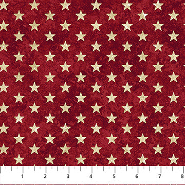 Stars and Stripes 13 - Stonehenge Red Stars - PER 1/4 YARD