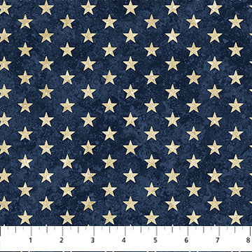 Stars and Stripes 13 - Stonehenge Blue Stars - PER 1/4 YARD