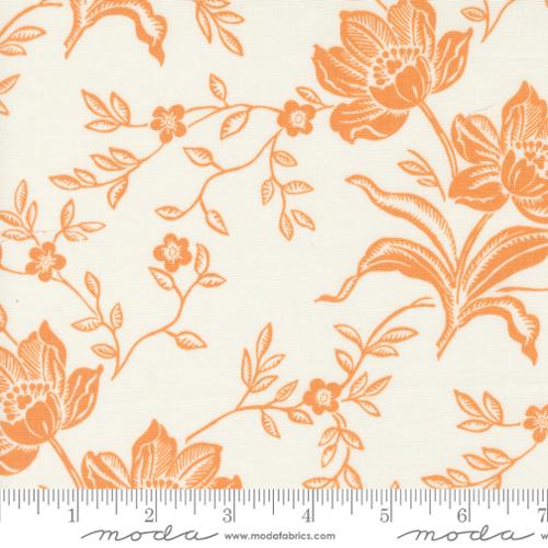 Denim & Daisies - Flower Stem, Ivory Butterscotch - PER 1/4 YARD