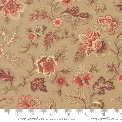 Le Jardin Rouge - Tournesal Florals, Roche - PER 1/4 YARD