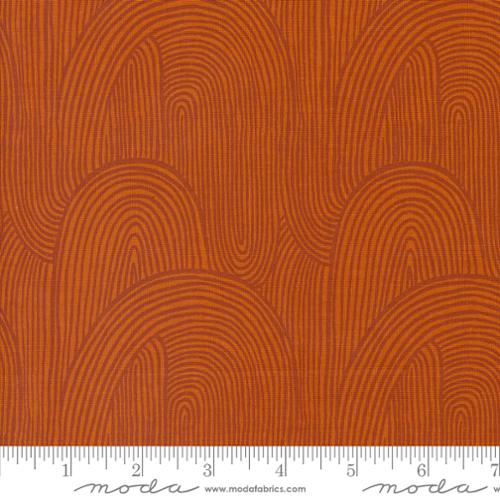 Things Above, Wavy Whirl, Rust - PER 1/4 YARD