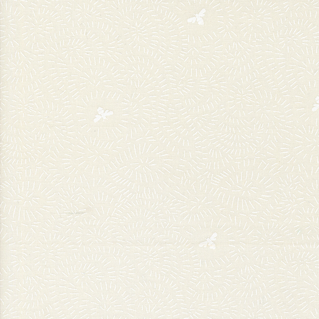 Bee Garden - Twists & Turns, Porcelain White - PER 1/4 YARD