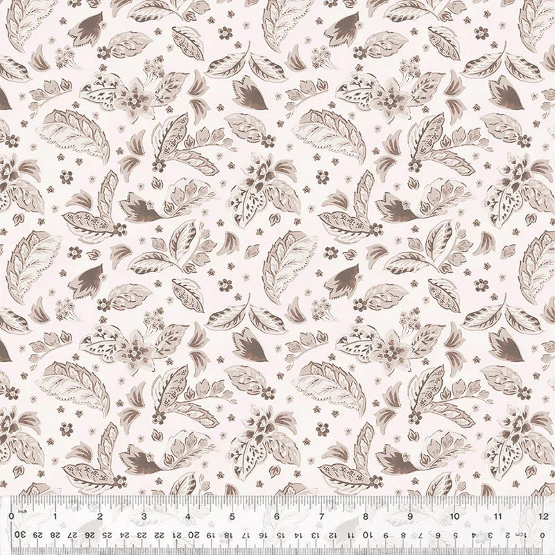 Dwell - Plush Paisleys, Cream - PER 1/4 YARD