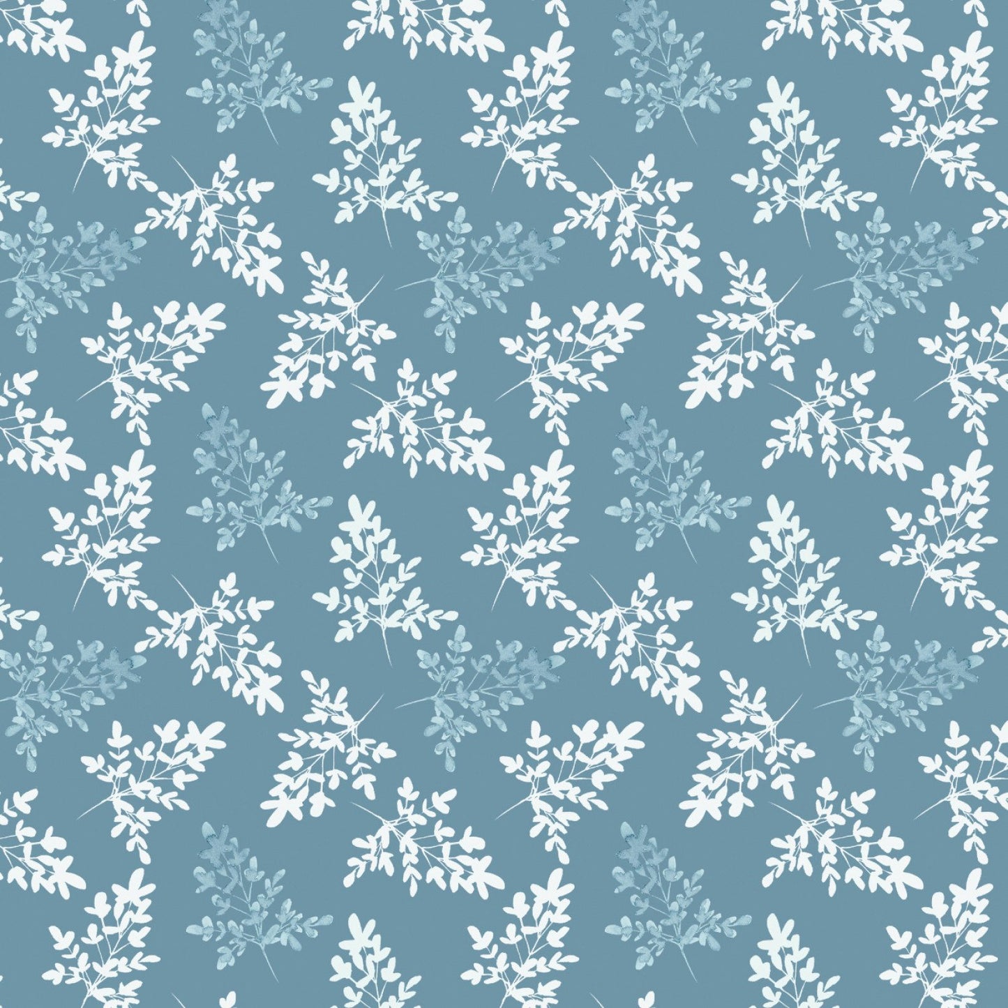 Peace & Wildflowers - Slip Through Time, Blue - PER 1/4 YARD