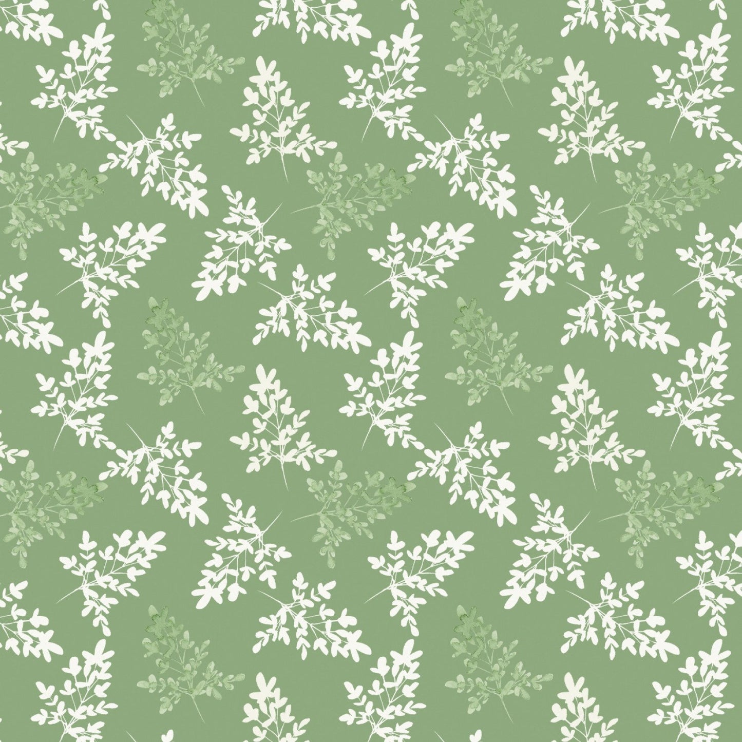 Peace & Wildflowers - Slip Through Time, Green - PER 1/4 YARD