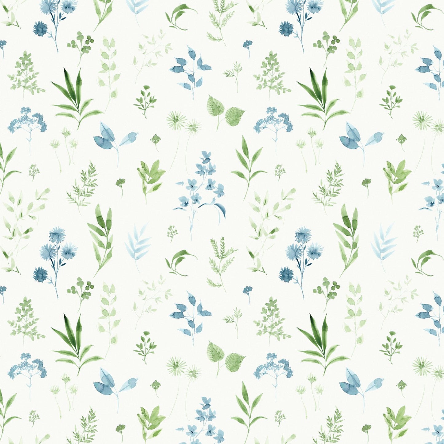 Peace & Wildflowers - Mixed Wildflowers, Green - PER 1/4 YARD