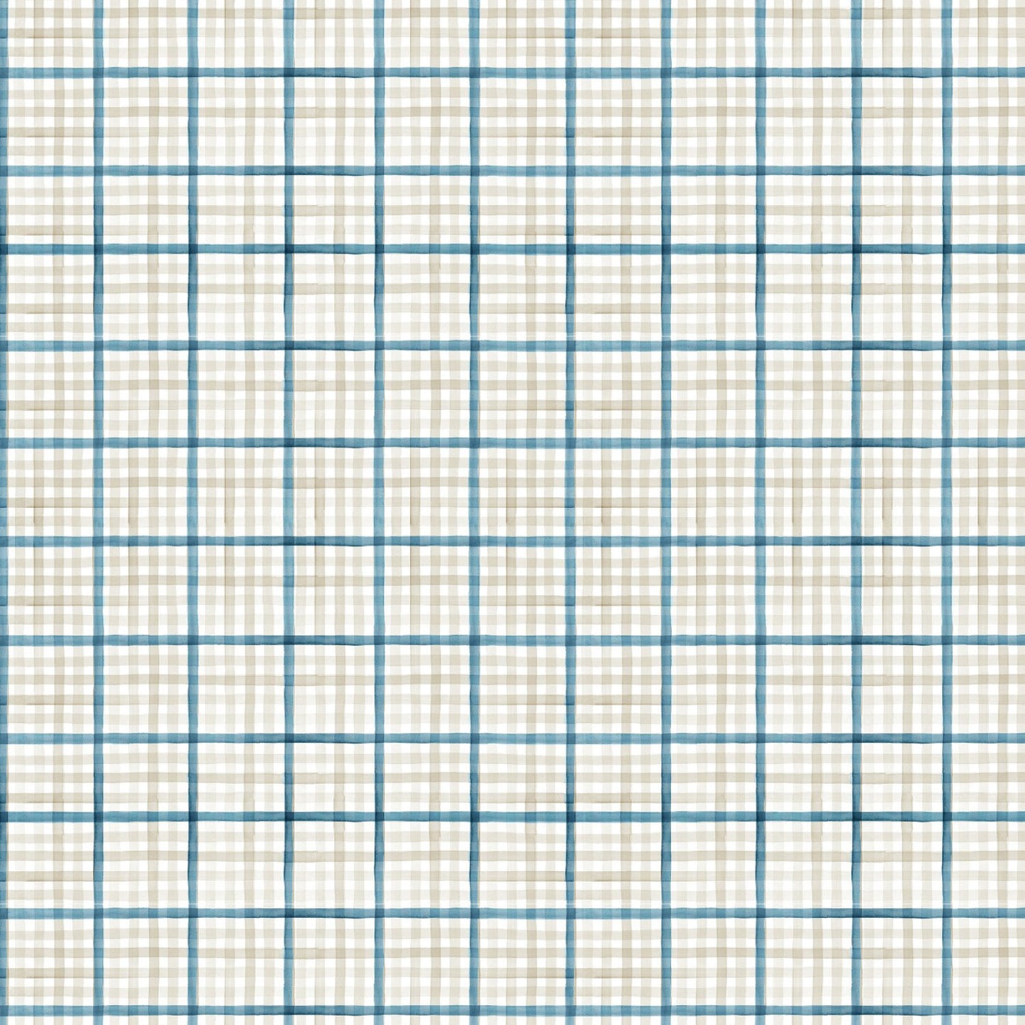 Peace & Wildflowers - Peaceful Plaid, Beige - PER 1/4 YARD