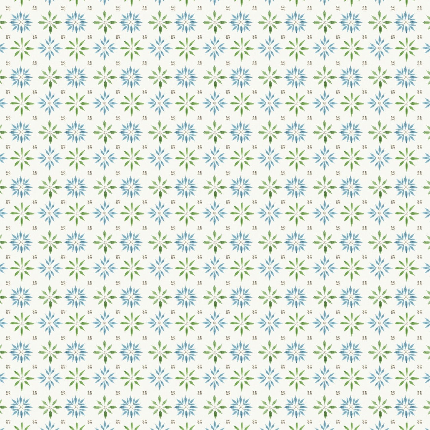 Peace & Wildflowers - Delicate Petals, Green - PER 1/4 YARD