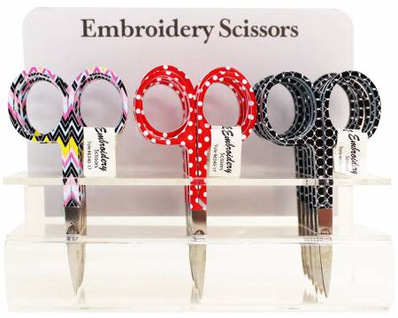 Embroidery Scissors Zig Zag, Circle, and Dot Color Handle