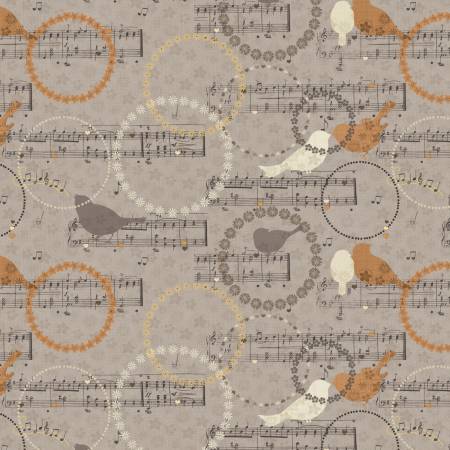 Song Bird - Song Bird Melody, Taupe - PER 1/4 YARD