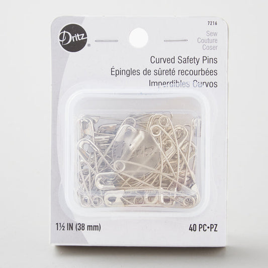 Dritz Curved Safety Pins, Sz2, 40ct