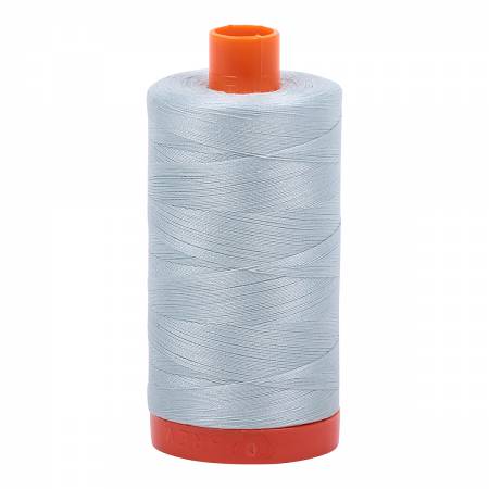 Mako Cotton Thread Solid 50wt 1422yds, Light Grey Blue, Aurifil
