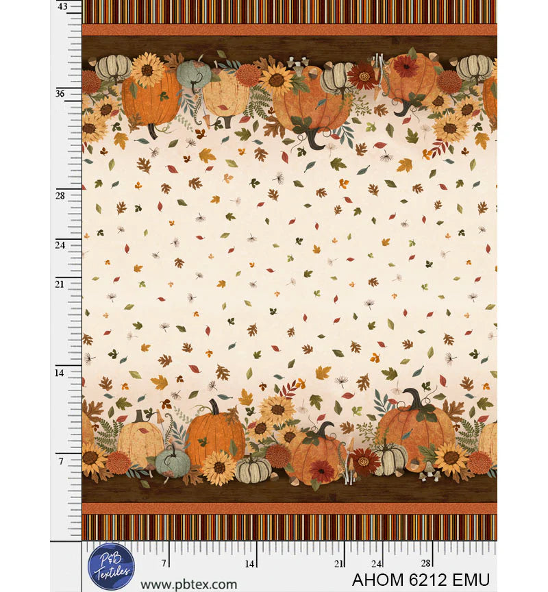 Autumn Homestead - Harvest Tabletop Double Border - PER 1/4 YARD