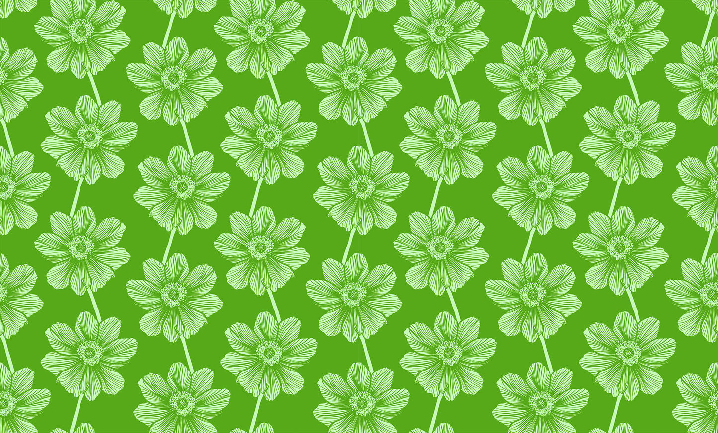 Indelible - Anemone, Grass - PER 1/4 YARD