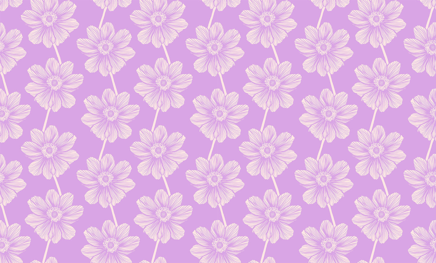 Indelible - Anemone, Lilac - PER 1/4 YARD