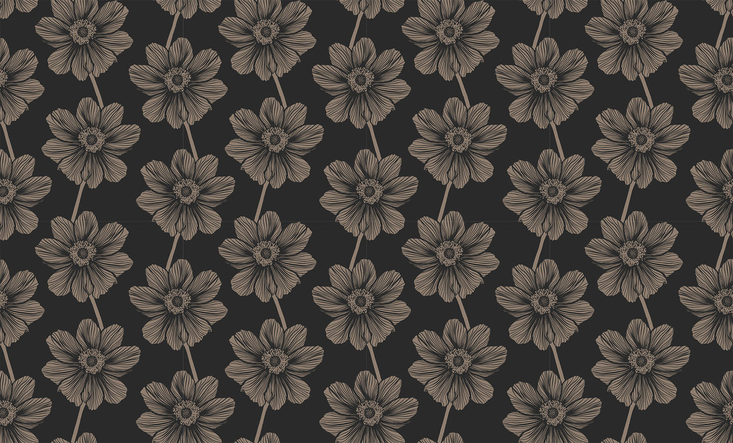 Indelible - Anemone, Silvertone - PER 1/4 YARD
