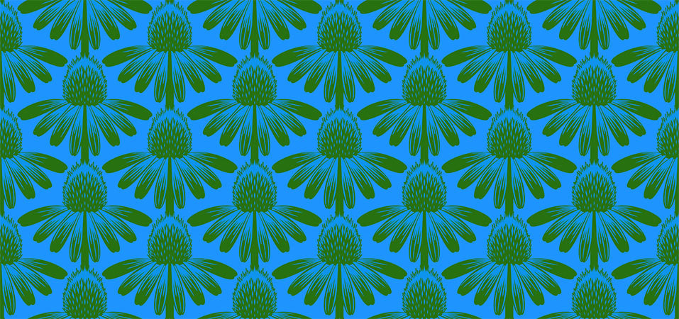 Indelible - Coneflower, Pool - PER 1/4 YARD