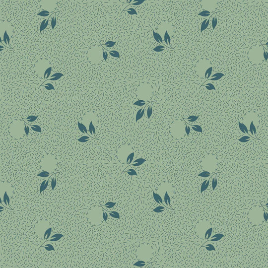 Back & Forth - Foliage, Glacier Blue - PER 1/4 YARD