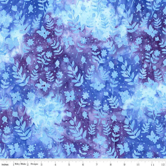 Daisy Dots Batiks - Denim Bijou - PER 1/4 YARD