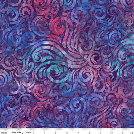 Daisy Dots Batiks - Purple Outburst - PER 1/4 YARD