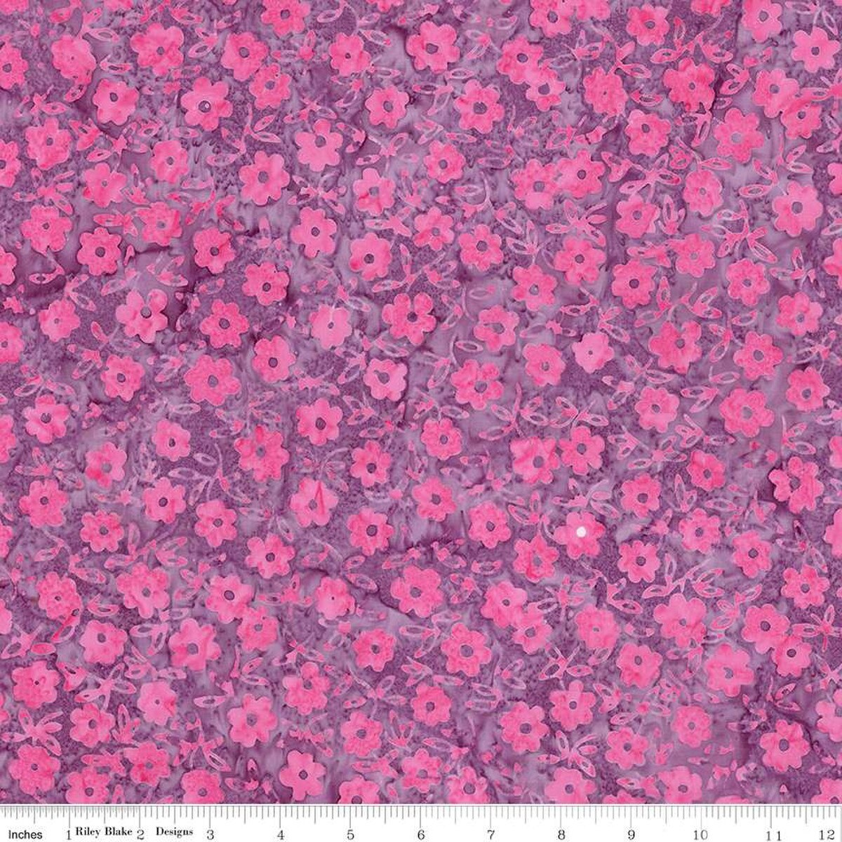 Daisy Dots Batiks - Dusty Periwinkle - PER 1/4 YARD