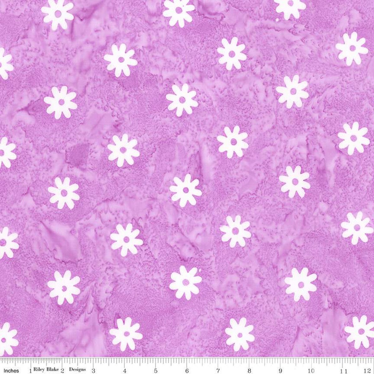 Daisy Dots Batiks - Amethyst Daisy - PER 1/4 YARD