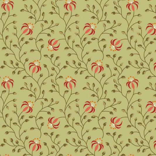 Beyond Time - Lily, Light Olive - PER 1/4 YARD