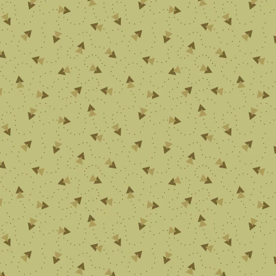 Beyond Time - Paper Airplanes, Light Olive - PER 1/4 YARD