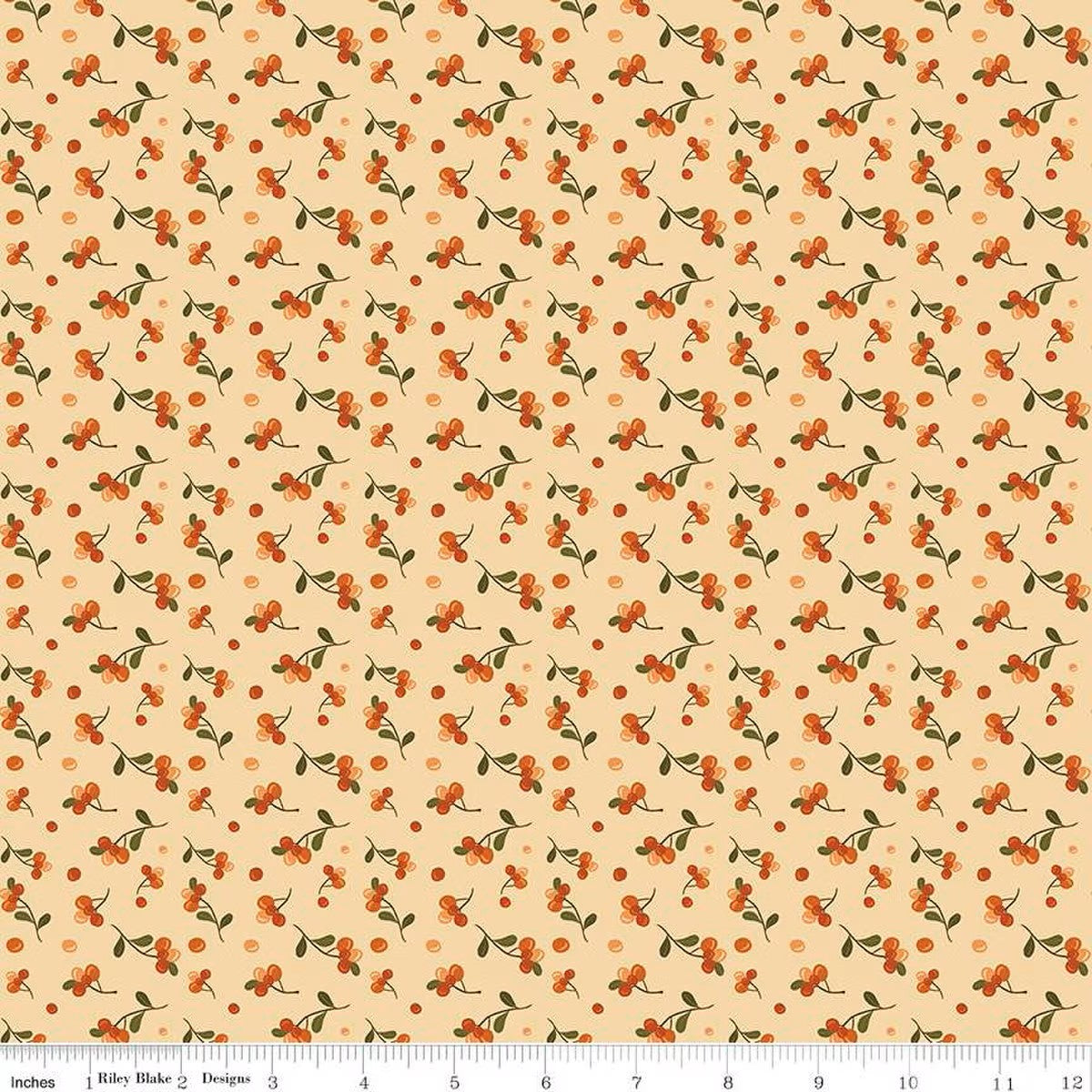 The Awe of Autumn, Bittersweet Latte - PER 1/4 YARD