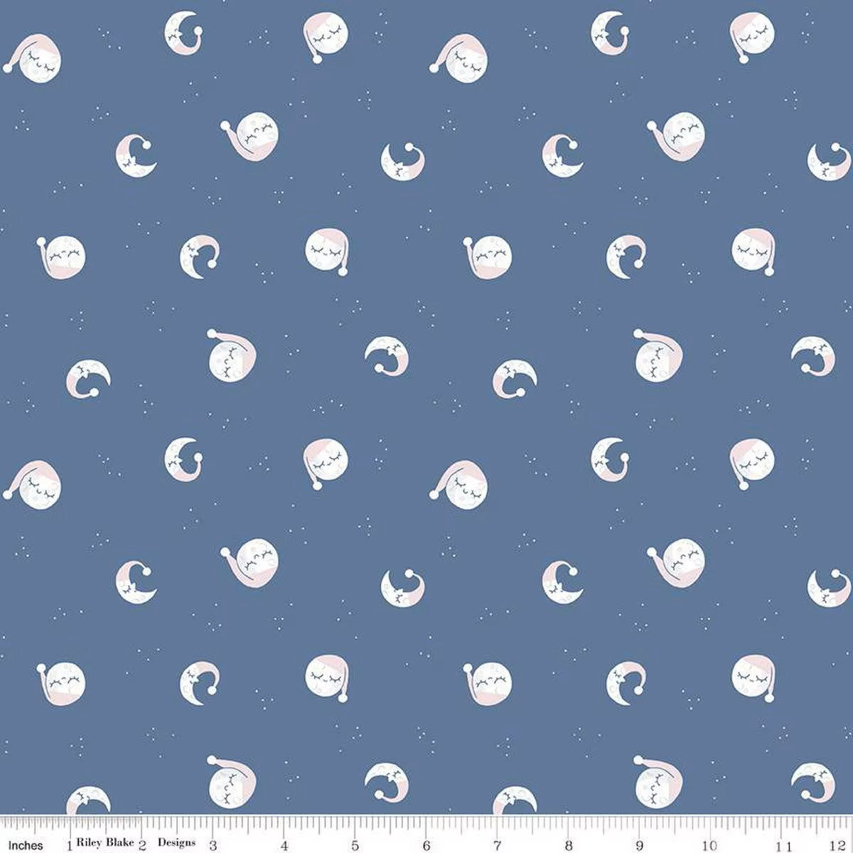 Twinkle Little Star - Goodnight Moon, Denim - PER 1/4 YARD