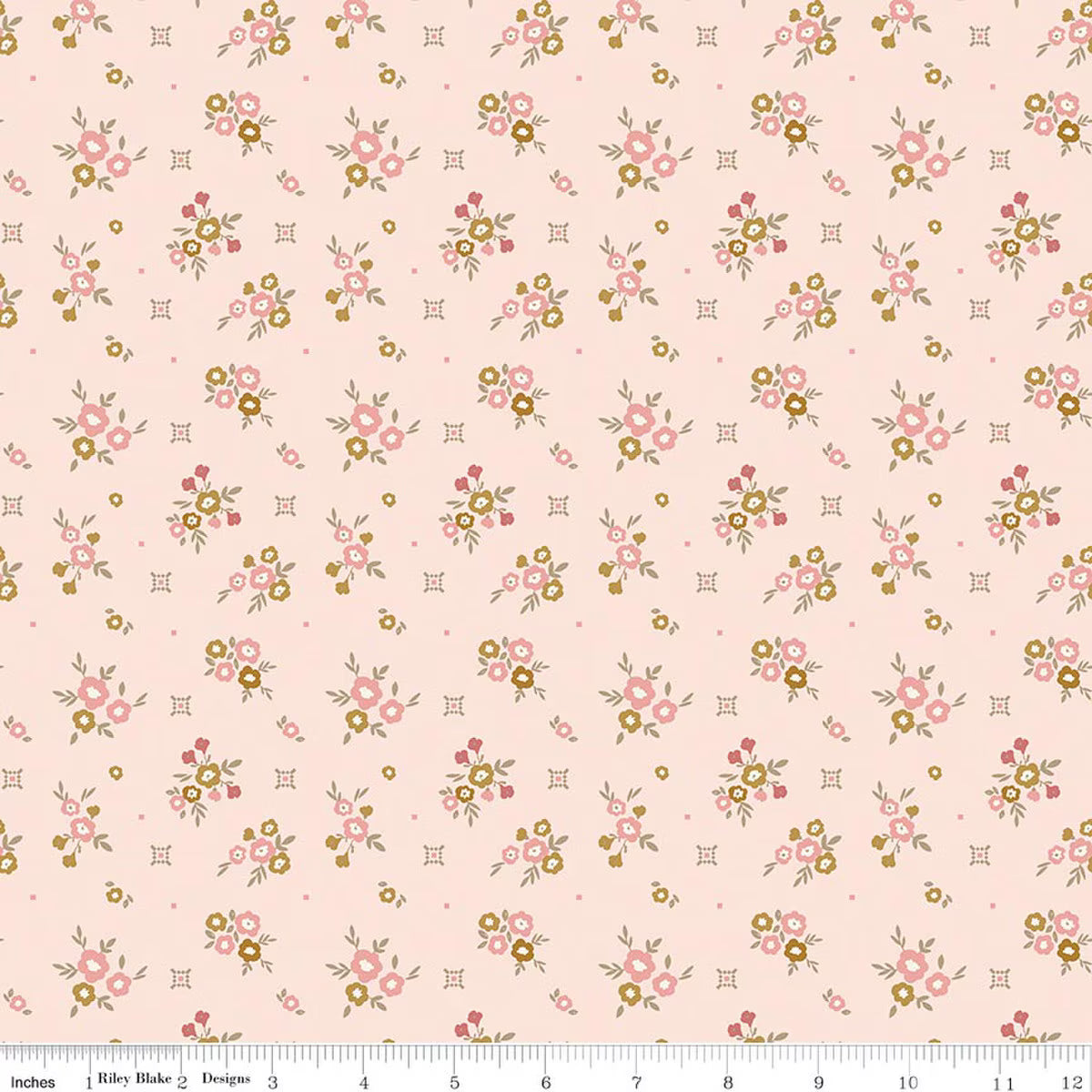 Renew - Floral, Pink - PER 1/4 YARD