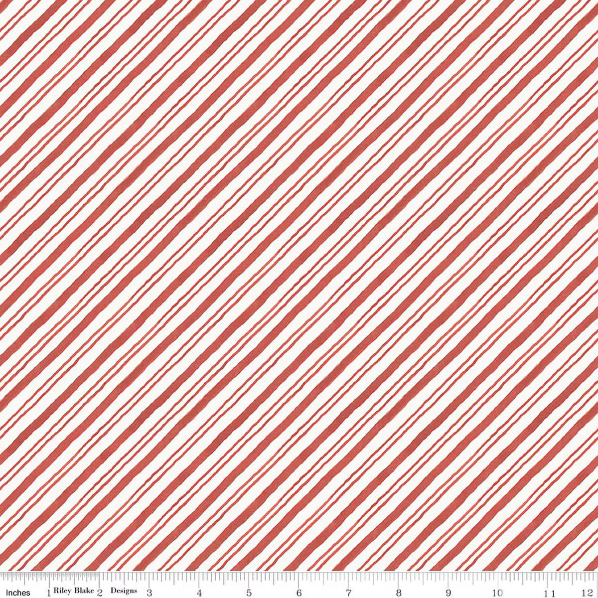 Holiday Spirit - Stripes, Red - PER 1/4 YARD