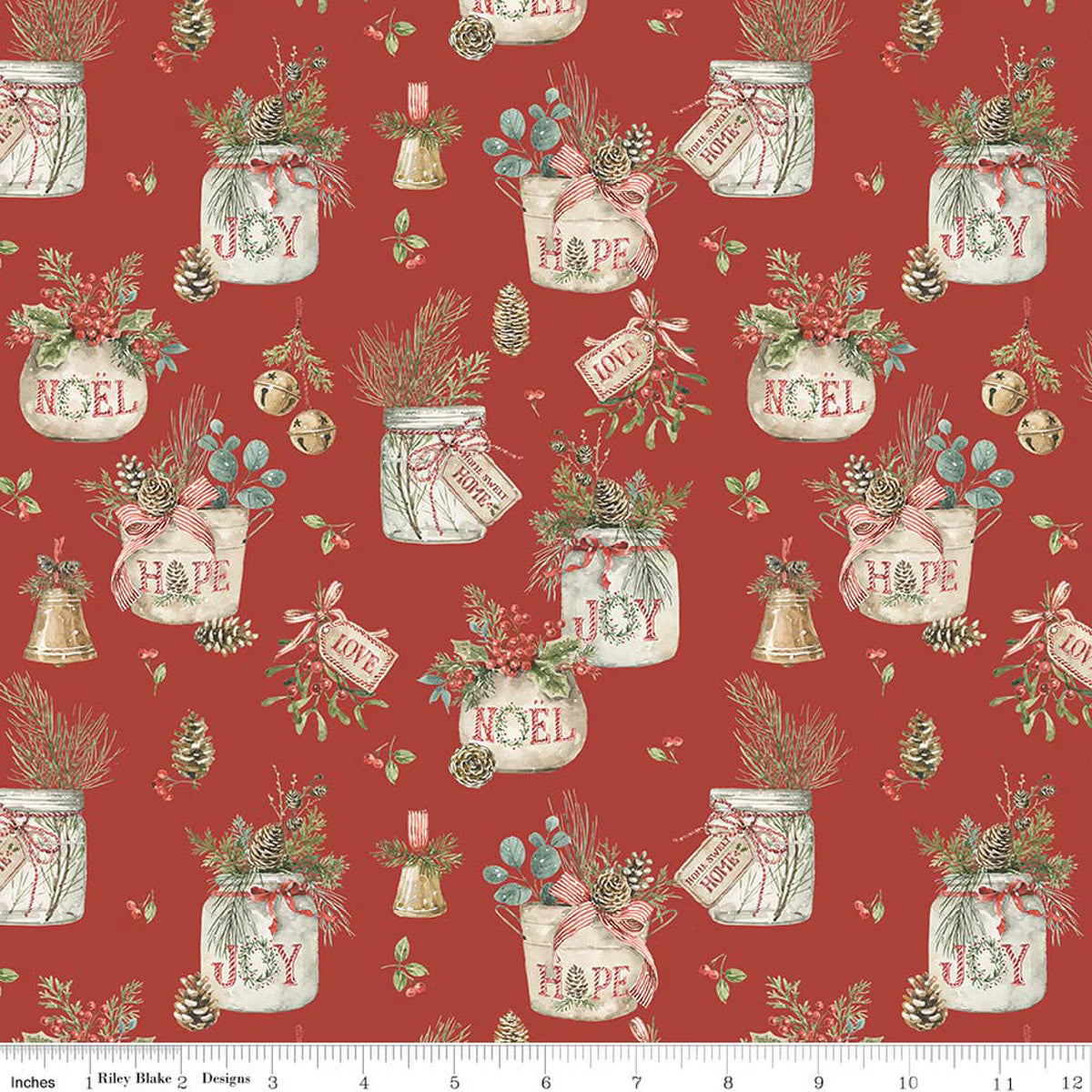Holiday Spirit - Main, Red - PER 1/4 YARD