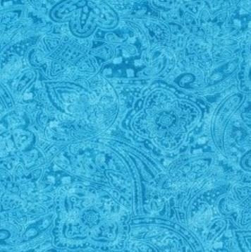 Blue Jewel Subtle Paisley 108" Wide Back