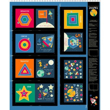 Blast Off! - 36" Storybook Panel, Black
