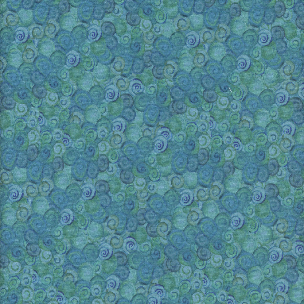 Coral Reef - Swirls, Teal - PER 1/4 YARD