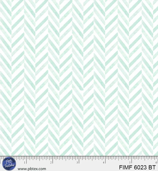 First Impressions Flannel - Heartfelt Herringbone, Blue Teal - PER 1/4 YARD