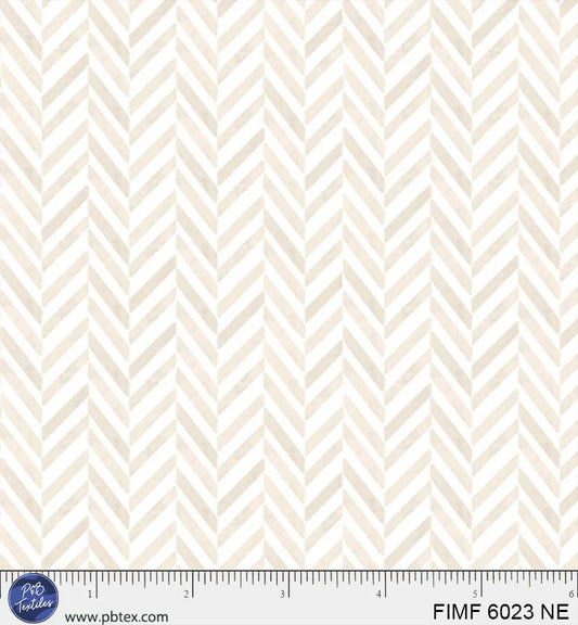 First Impressions Flannel - Heartfelt Herringbone, Neutral - PER 1/4 YARD