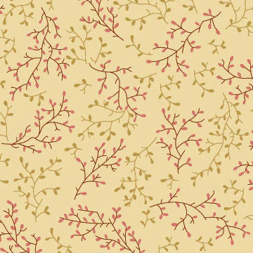 Forever - Twirling Twigs, Sand - PER 1/4 YARD