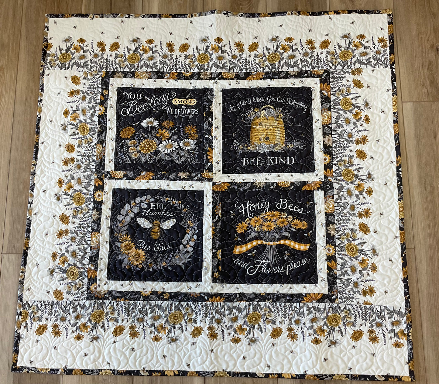 Honey Lavender Wall Hanging Quilt - Shop Sample 39" x 39"