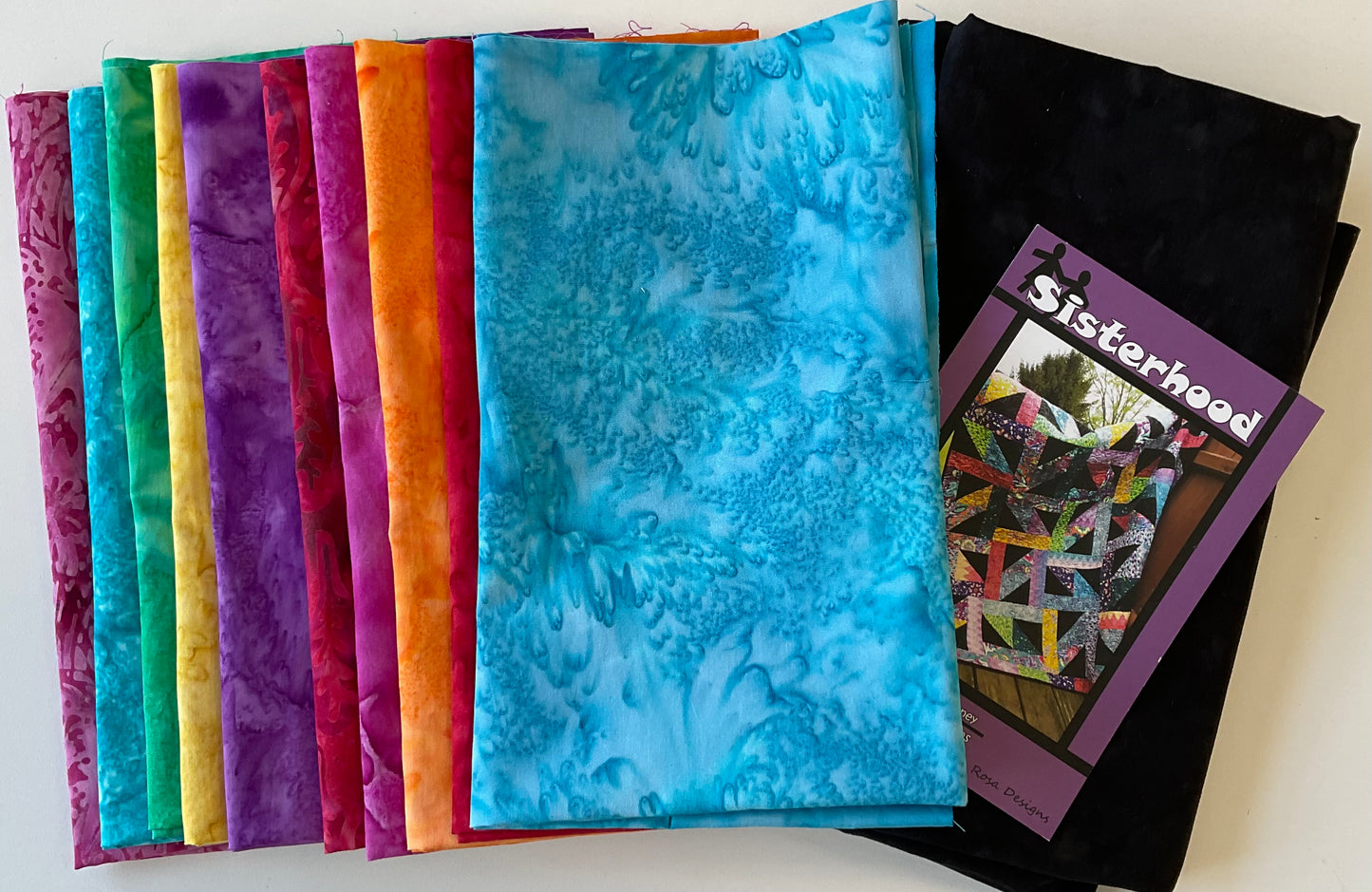 Sisterhood Quilt Kit (Villa Rosa Pattern) - Bali Watercolor Batiks