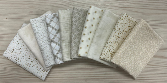 Neutral Fat Quarter Bundle - Cream (10 FQs)