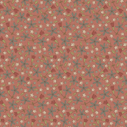 Down Tinsel Lane - Poinsettias, Red - PER 1/4 YARD
