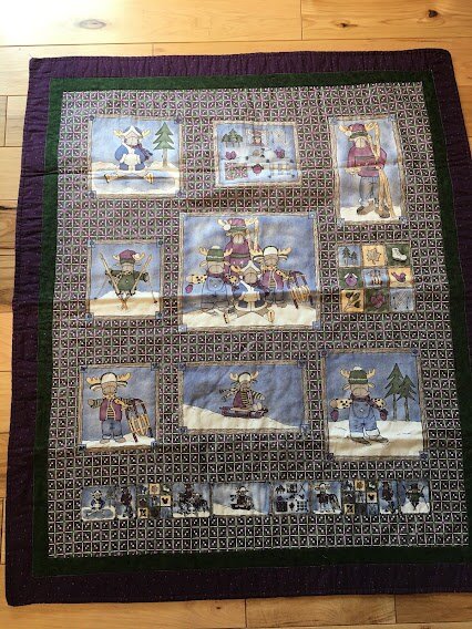 Handmade Quilt - Moose Winter Quilt