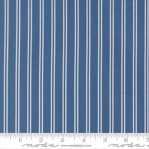A Cat Named Stitch - Stitch Stripes, Sea - PER 1/4 YARD