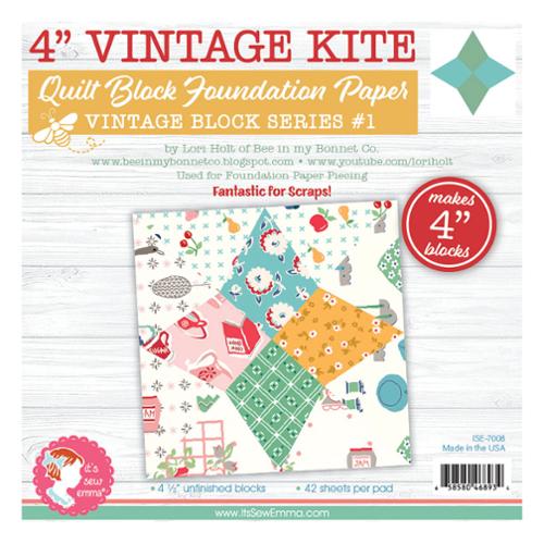 4" Vintage Kite Quilt Block Foundation Papers