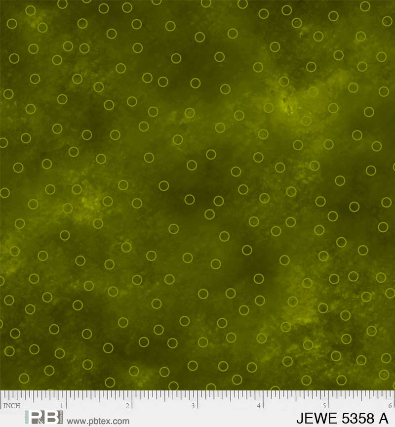 Jewel - Tossed Dots, Avocado - PER 1/4 YARD